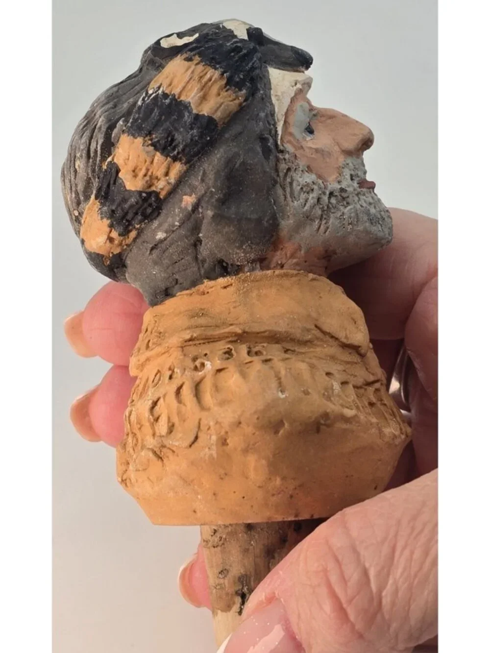 Vtg G.A.O. 10138 Mountain Man Bottle Stopper Resin Mountaineer Frontiersman